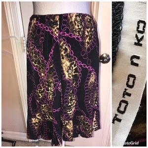 Beautiful leopard and Italian chain skirt
